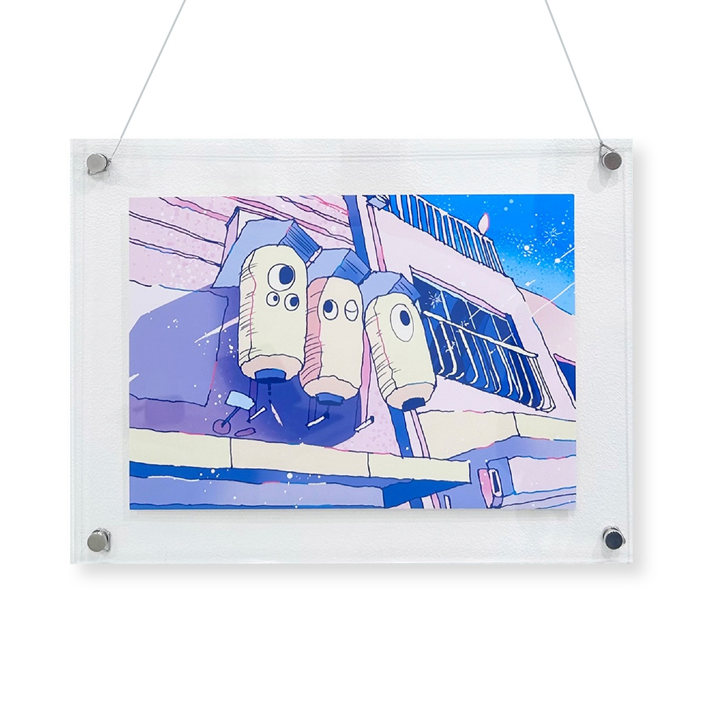 出力作品「ないしょのともだち」なんばの風景/ Framed print [Osaka,namba]