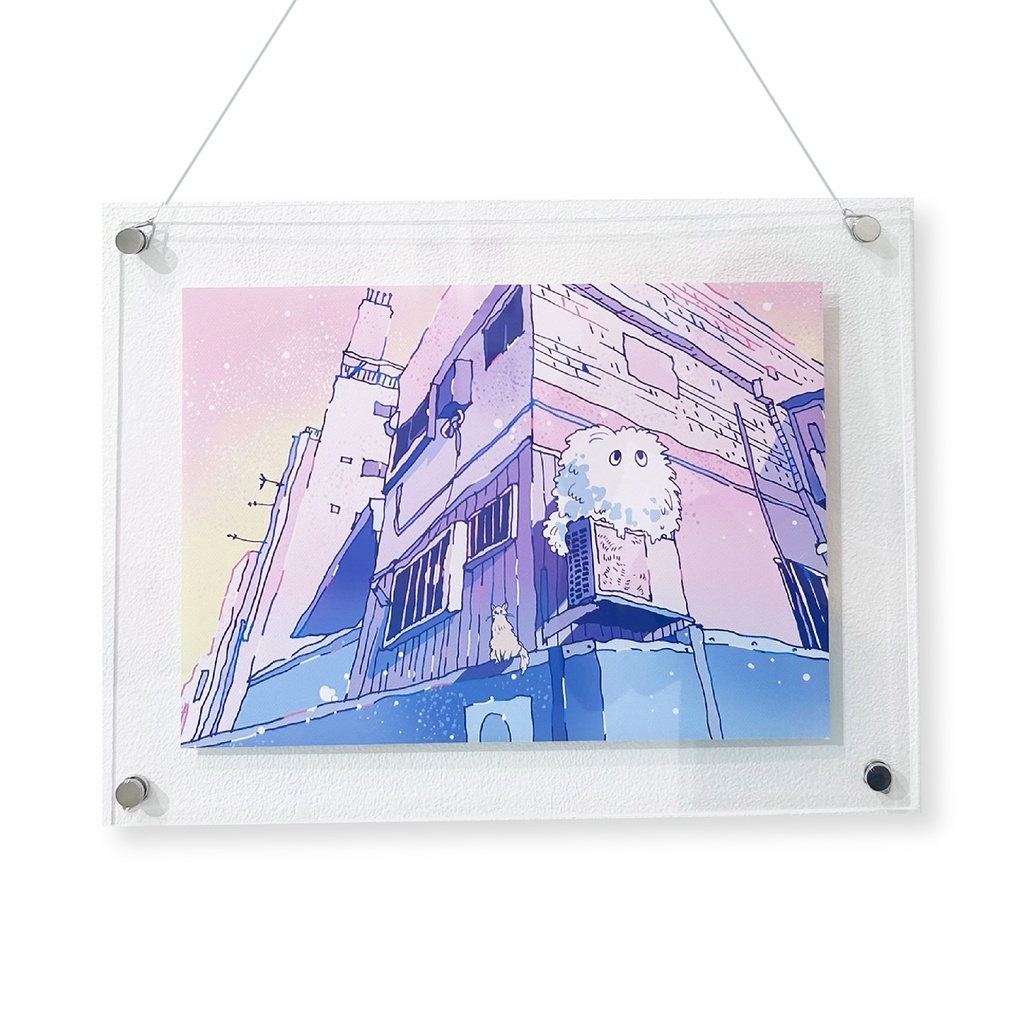 出力作品「ケダマ」なんばの風景/ Framed print [Osaka,namba]