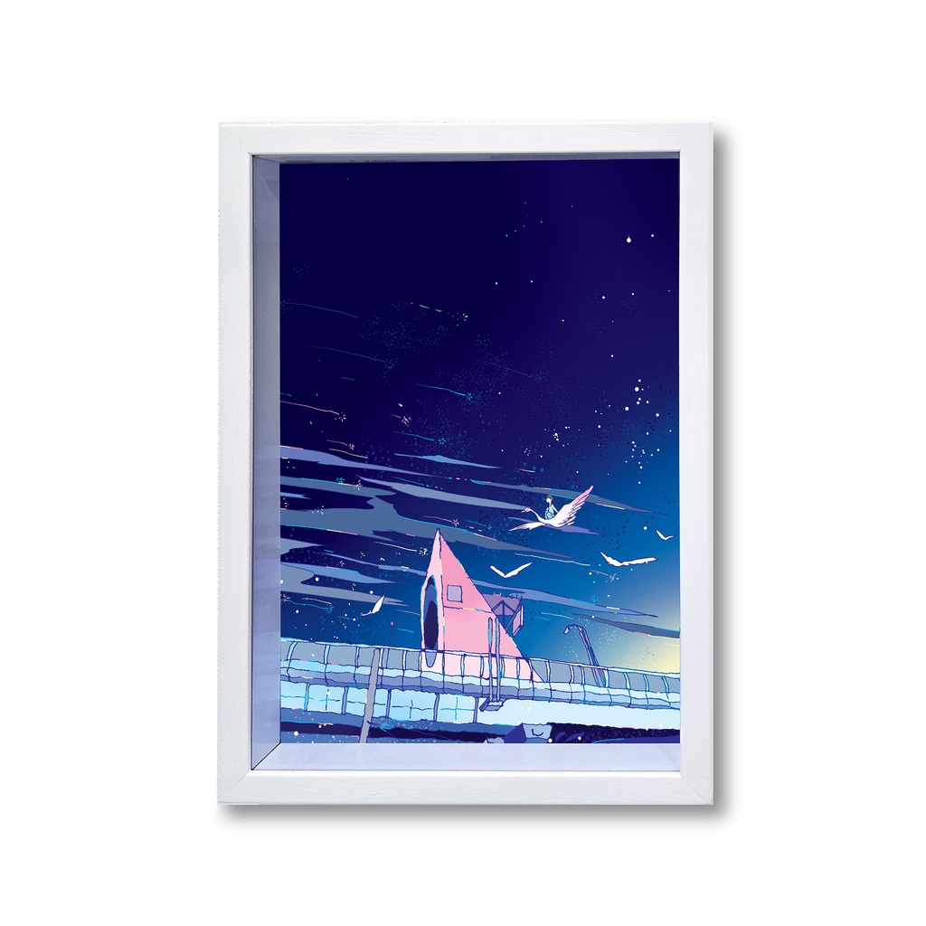 出力作品「夜更かし」なんばの風景/ Framed print [Osaka,namba]