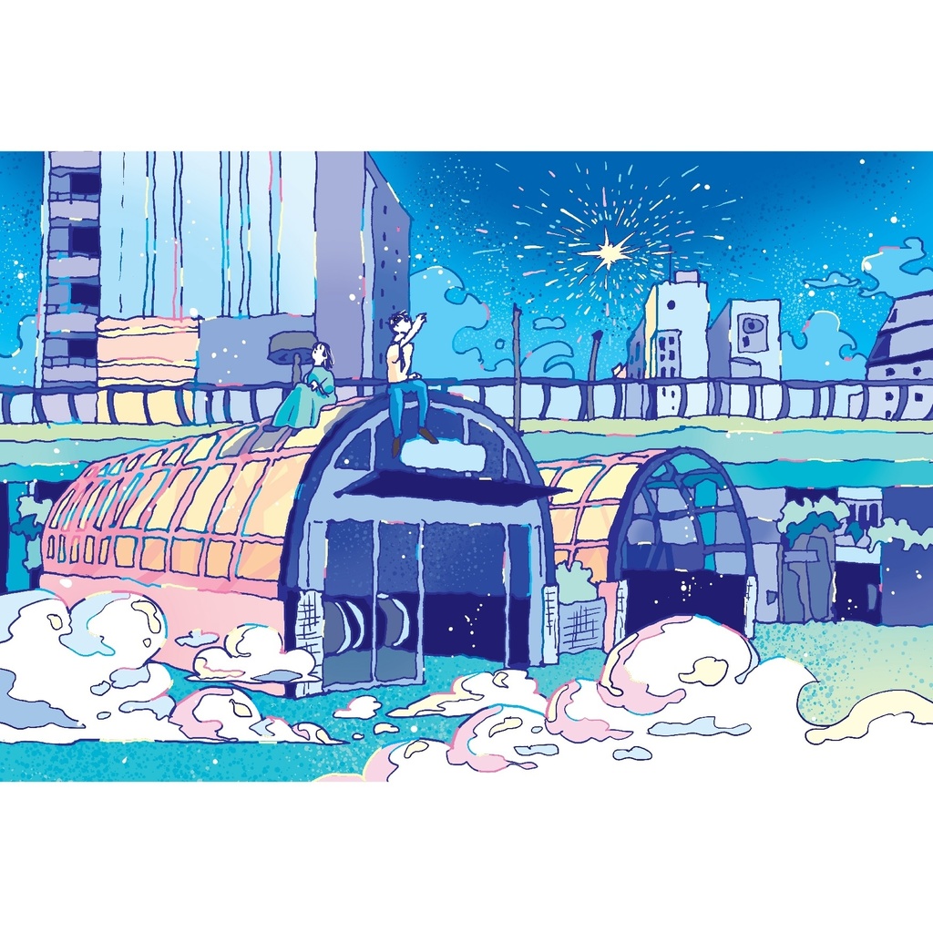 postcard「found my dream」なんばの風景/Namba