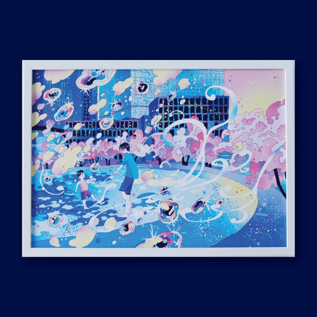 出力作品「handmade jewelry」梅田の風景/ Canvas print [Umeda, OSAKA]