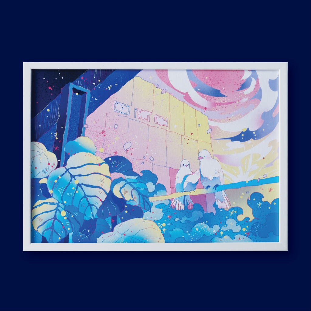 出力作品「寒がりのきみへ」梅田の風景/ Canvas print [Umeda, OSAKA]