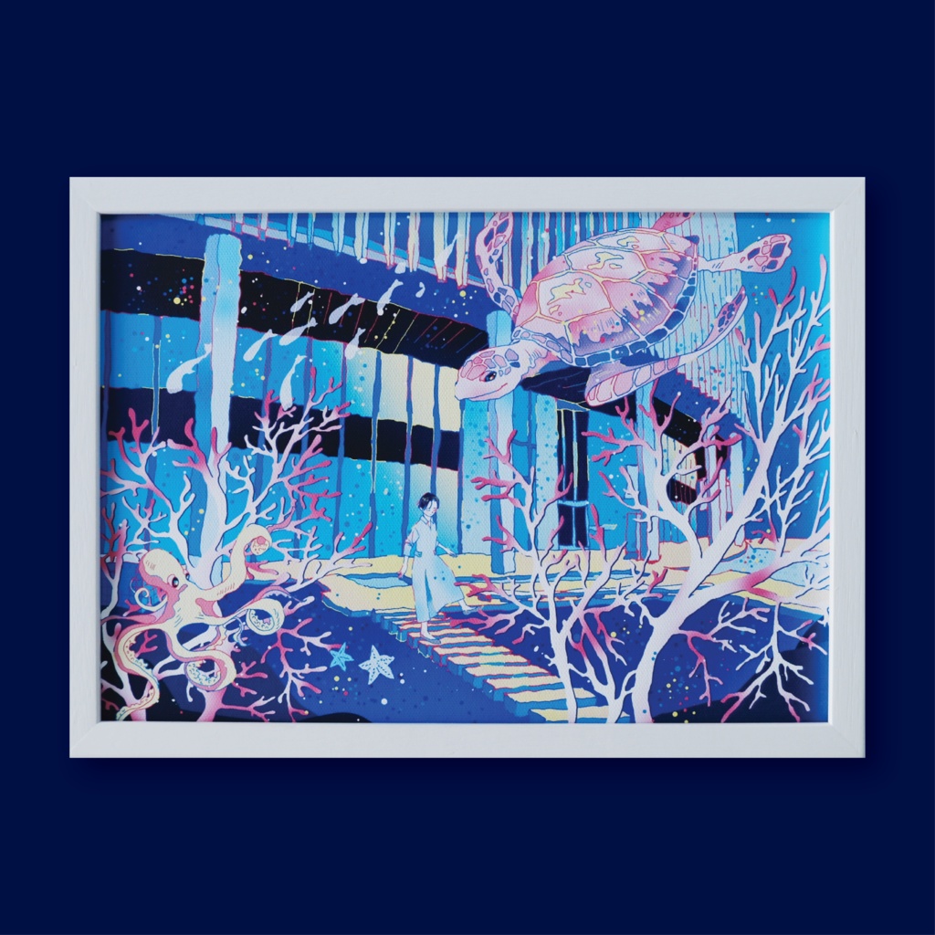 出力作品「昼休みのさんぽ」梅田の風景/ Canvas print [Umeda, OSAKA]