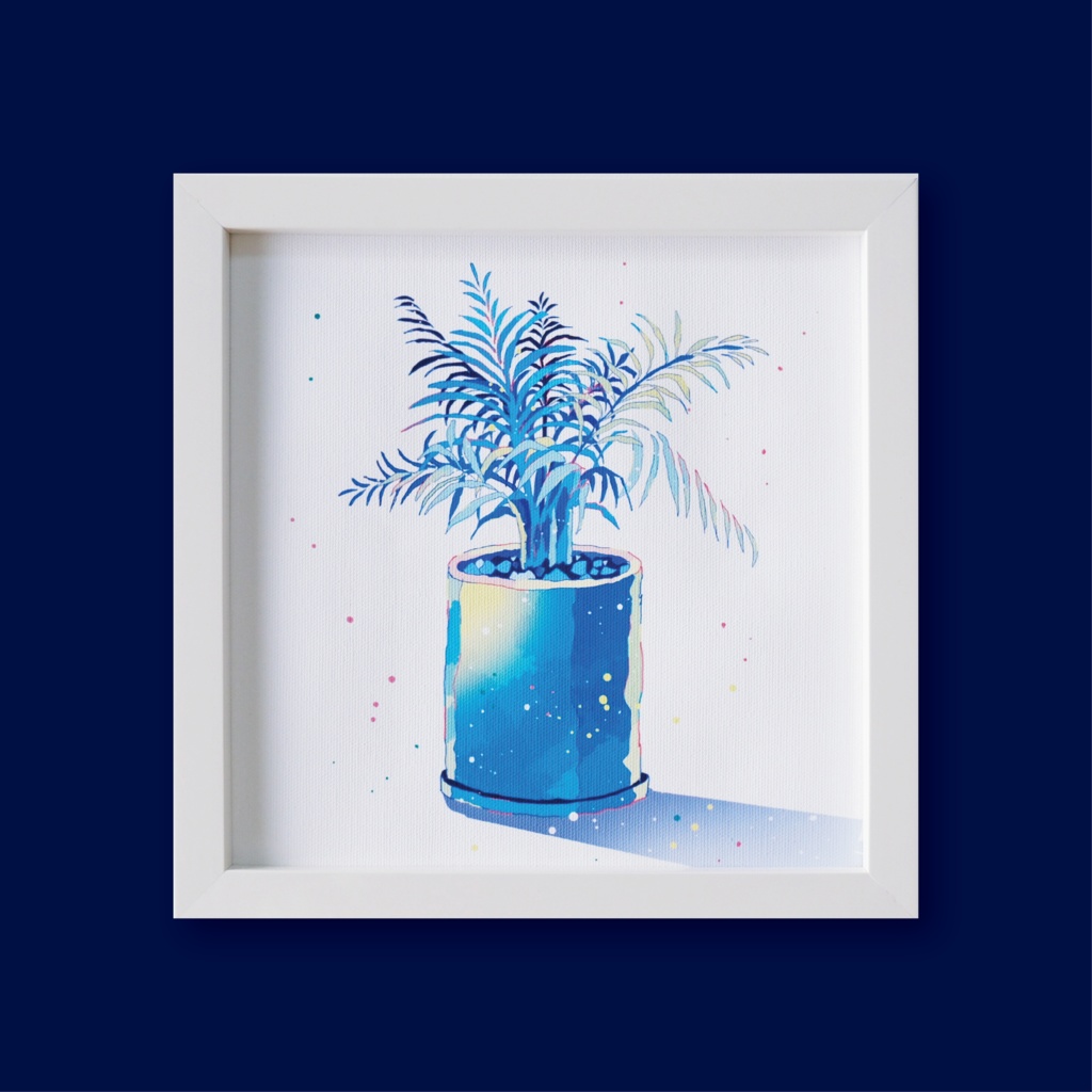 出力作品「areca palm」/ Canvas print