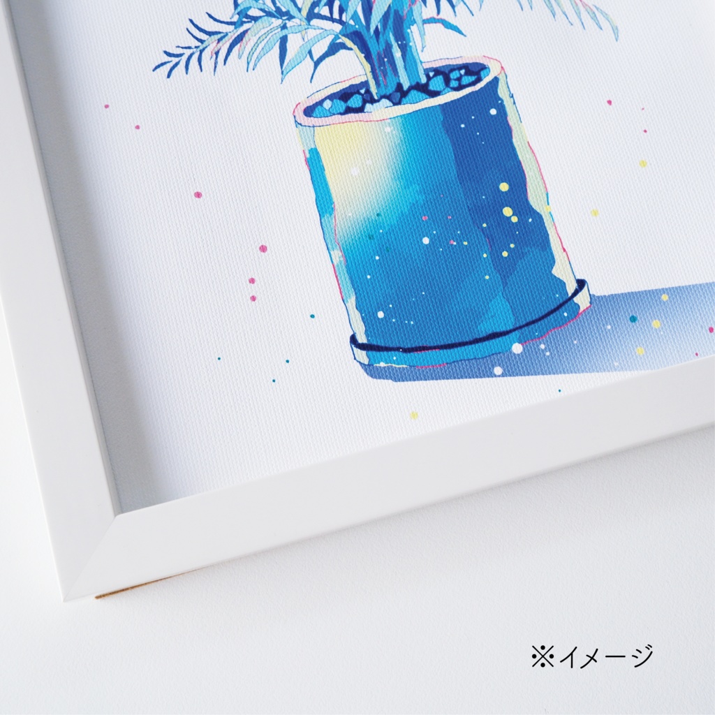 出力作品「areca palm」/ Canvas print