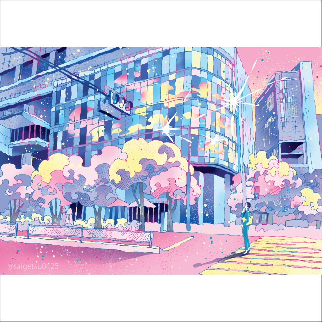 postcard「urban sky」梅田の風景/ Umeda, OSAKA