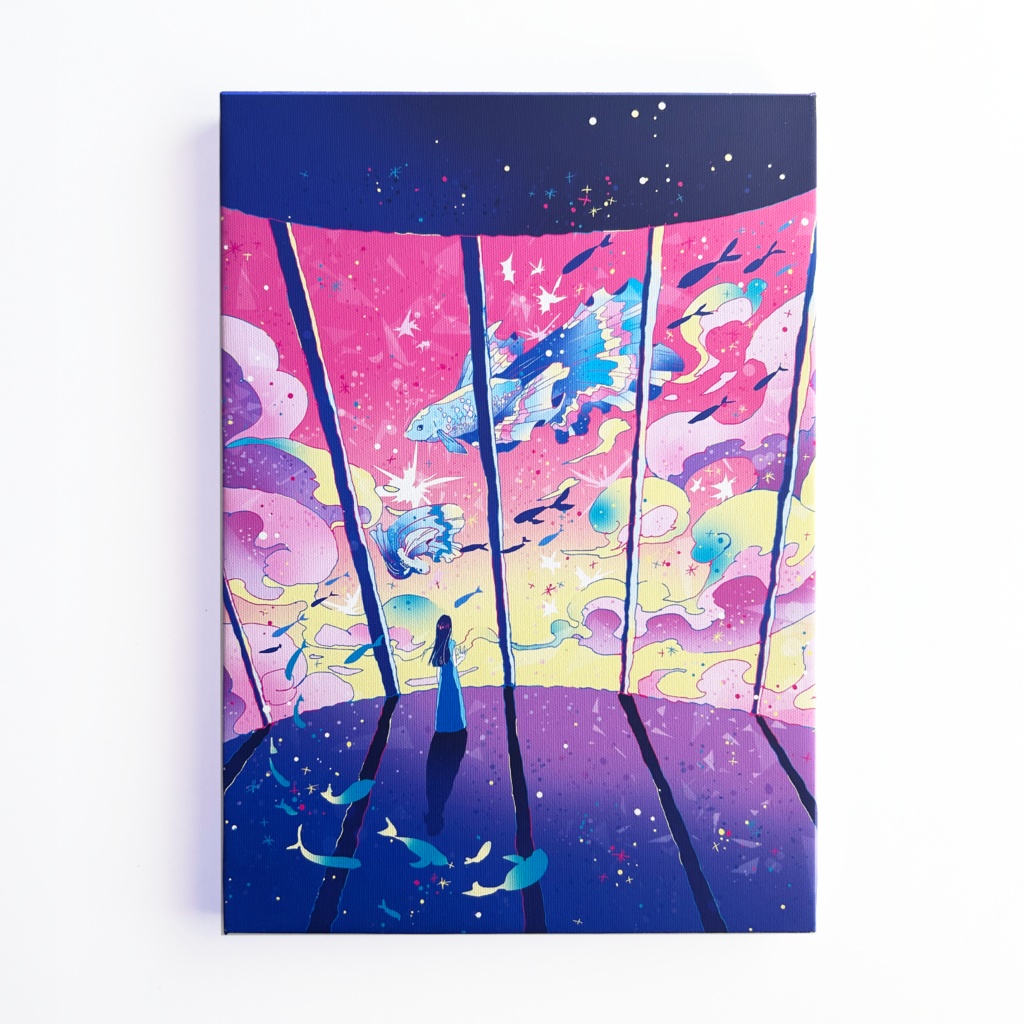 出力作品「たぶん、知らなかったこと」誰かのみた風景/ printed canvas