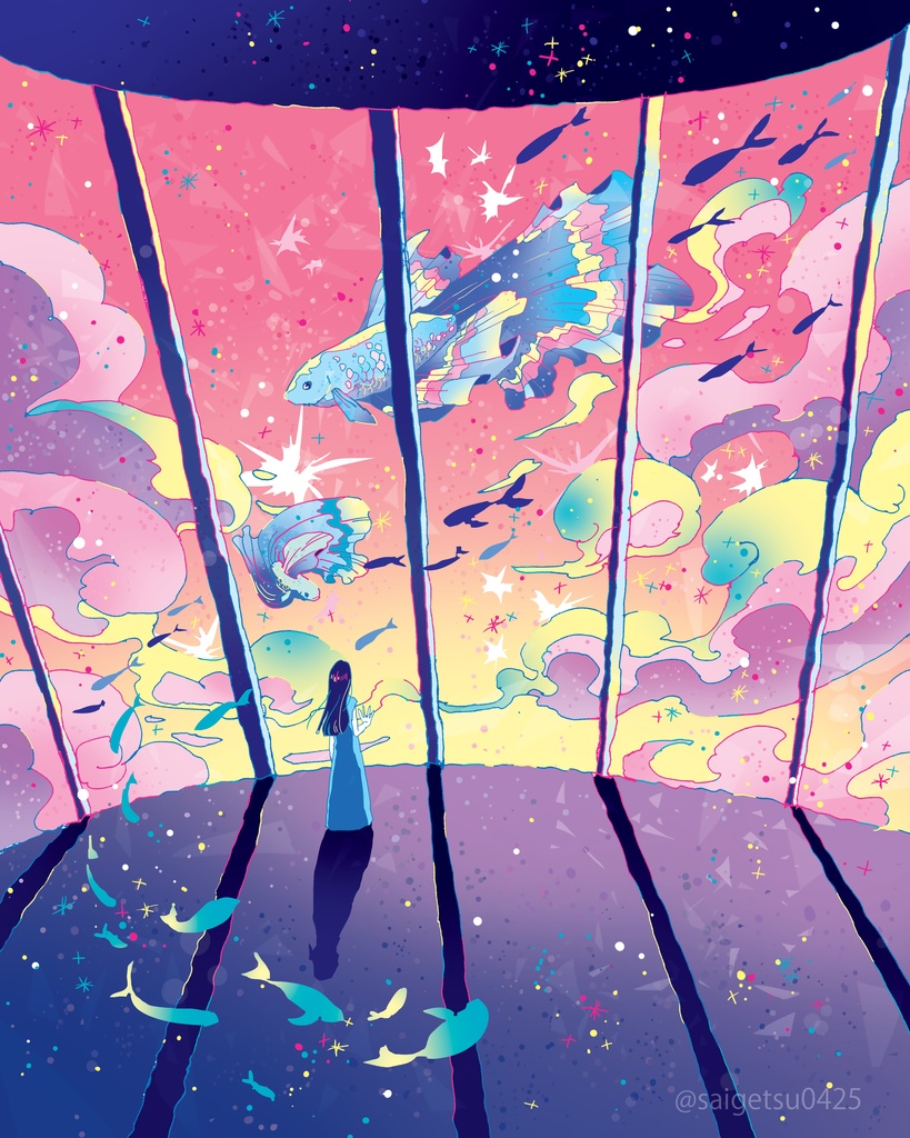 出力作品「たぶん、知らなかったこと」誰かのみた風景/ printed canvas