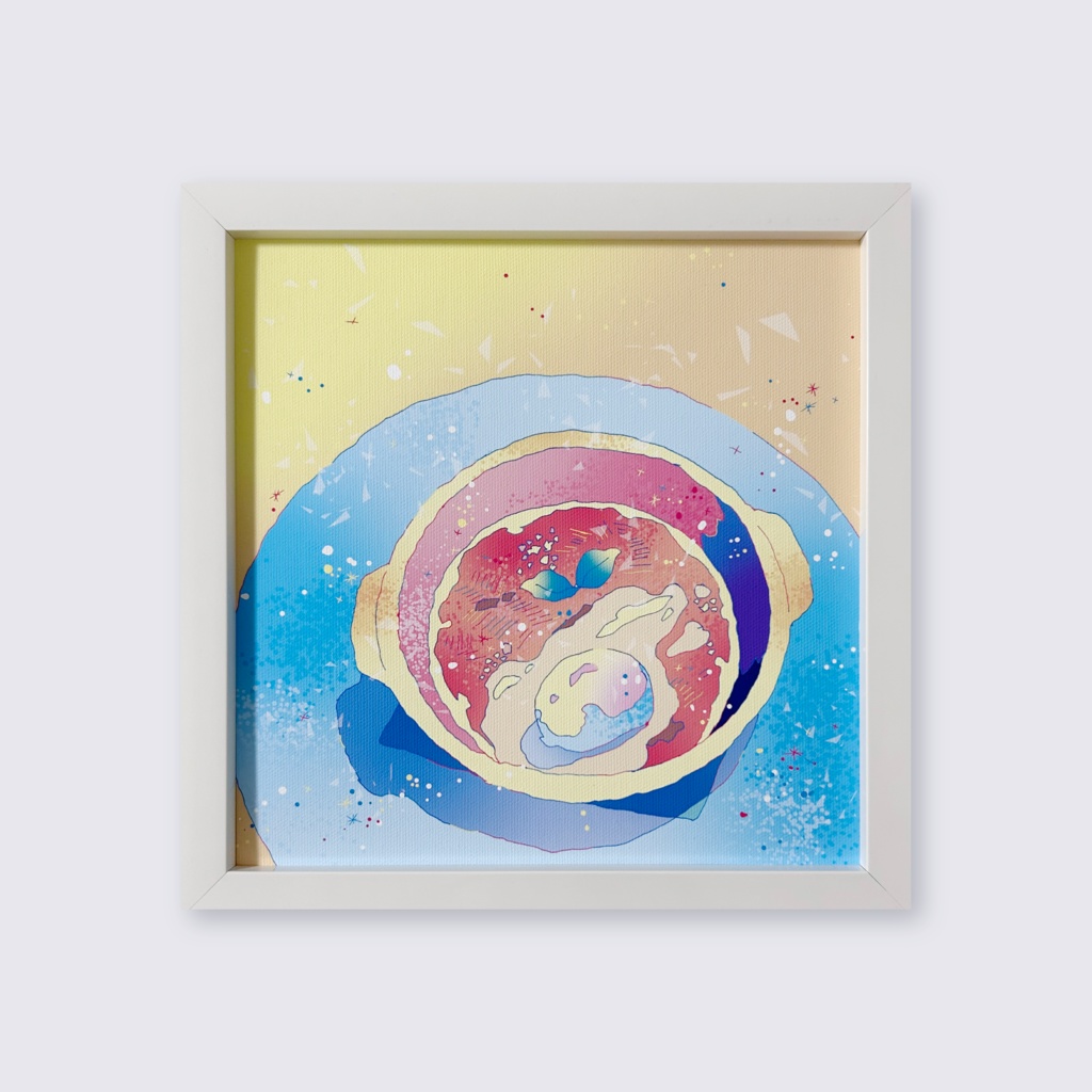 出力作品「友達と食べた栗のブリュレ」梅田の風景/ Canvas print [Umeda, OSAKA]