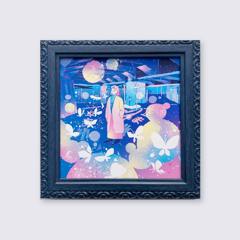 出力作品「butterfly dream」梅田の風景/ Canvas print [Umeda, OSAKA]