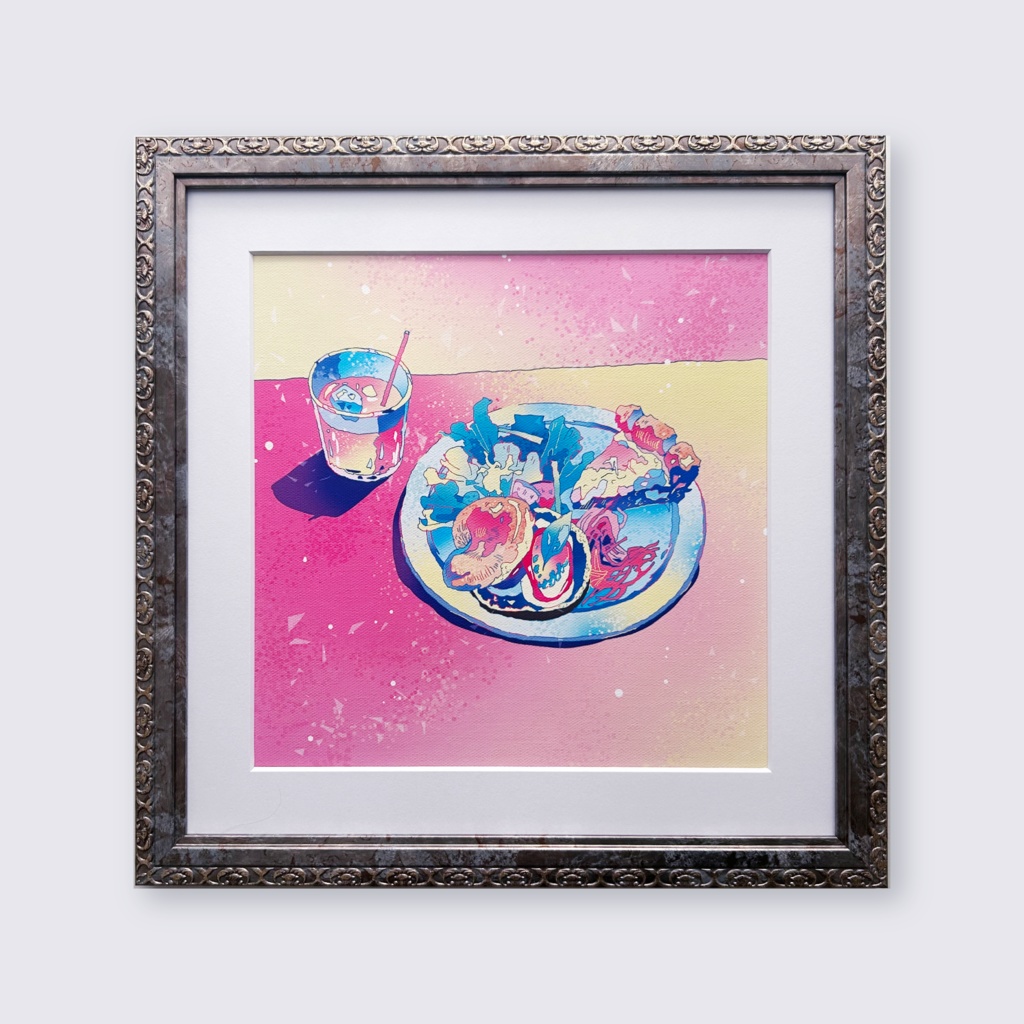 出力作品「fouet°のベーグル」梅田の風景/ Canvas print [Umeda, OSAKA]