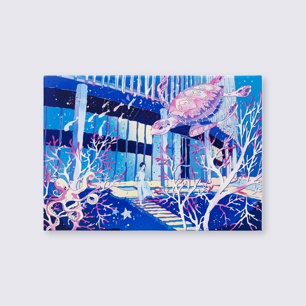 出力作品「昼休みのさんぽ」梅田の風景/ Canvas print [Umeda, OSAKA]