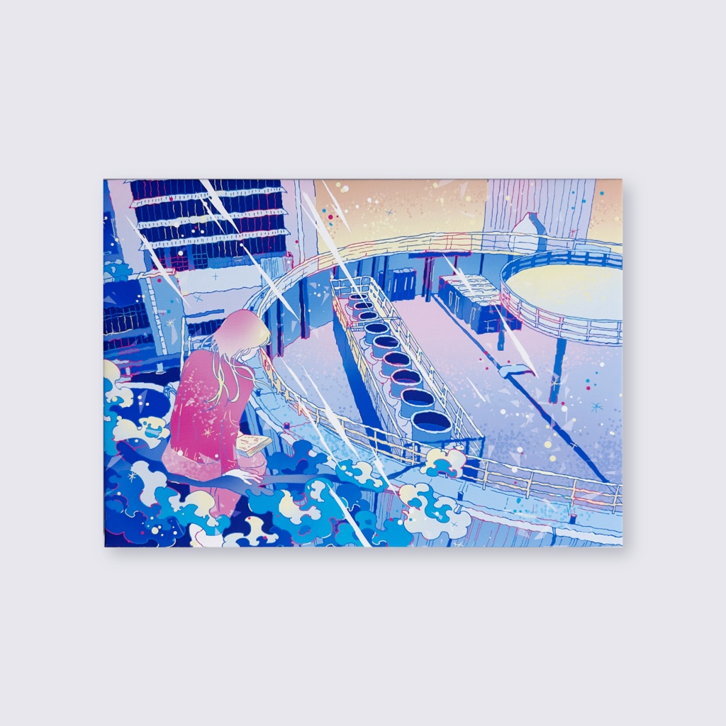 出力作品「晴耕雨読」梅田の風景/ Canvas print [Umeda, OSAKA]