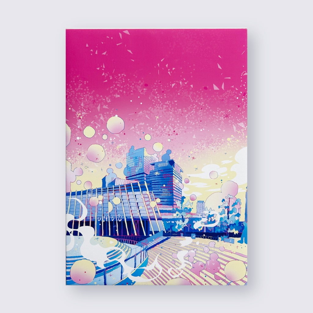 出力作品「urban festival」梅田の風景/ Canvas print [Umeda, OSAKA]