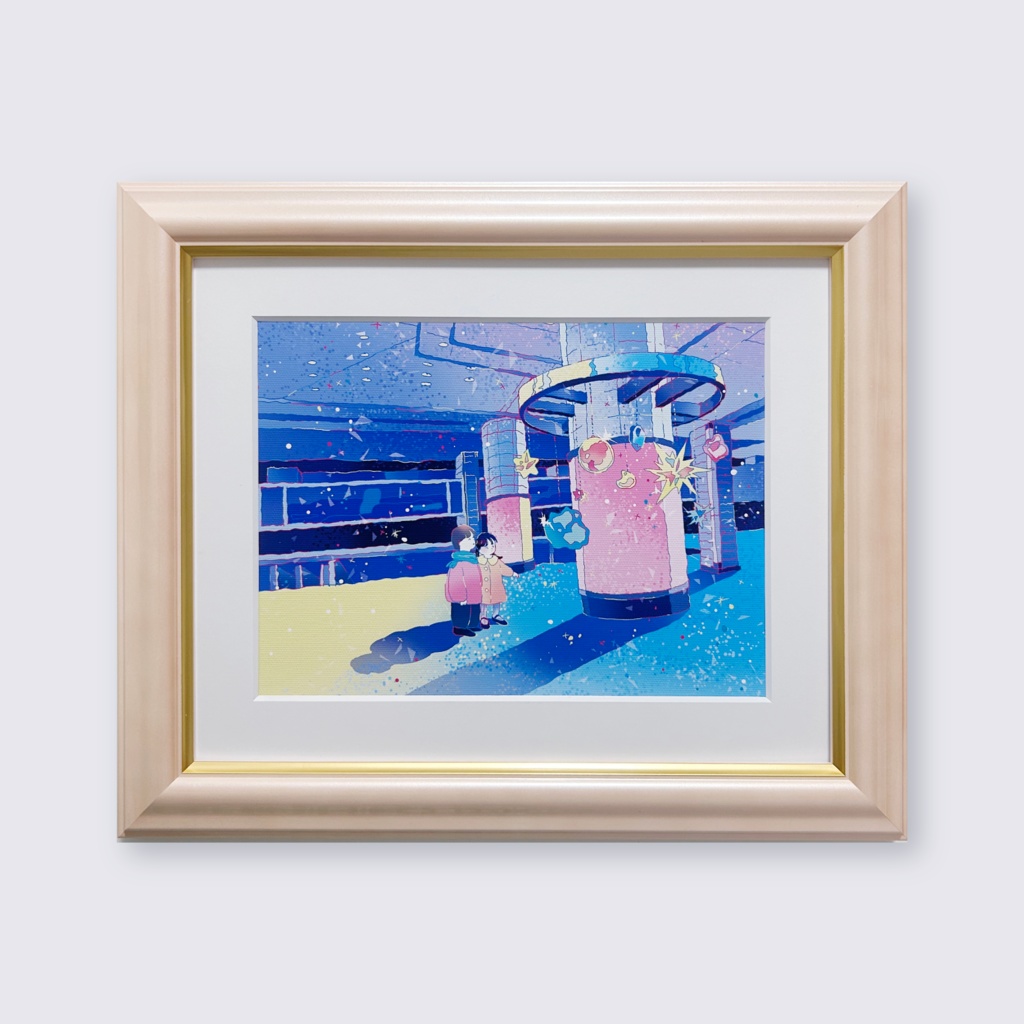 出力作品「Little stars」/ Canvas print [Umeda, OSAKA]