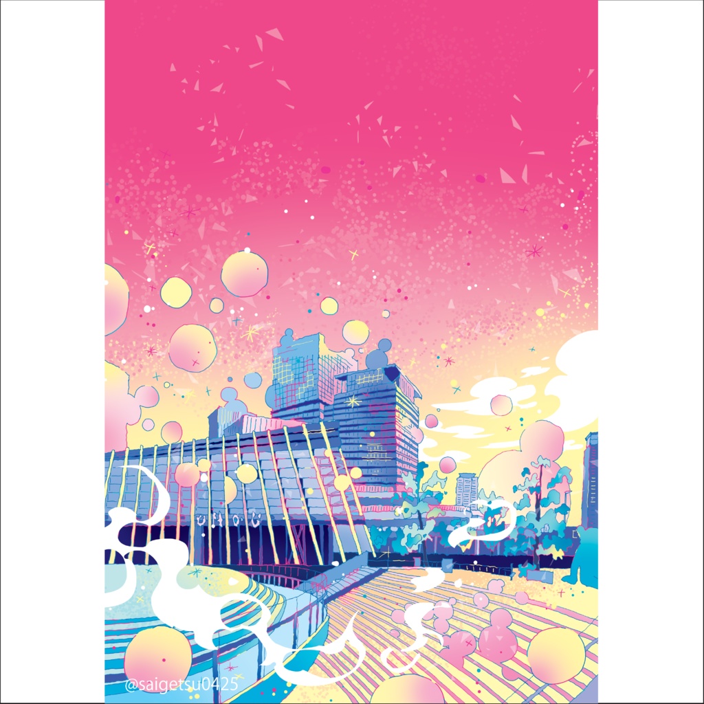postcard「urban festival」梅田の風景/ Umeda, OSAKA