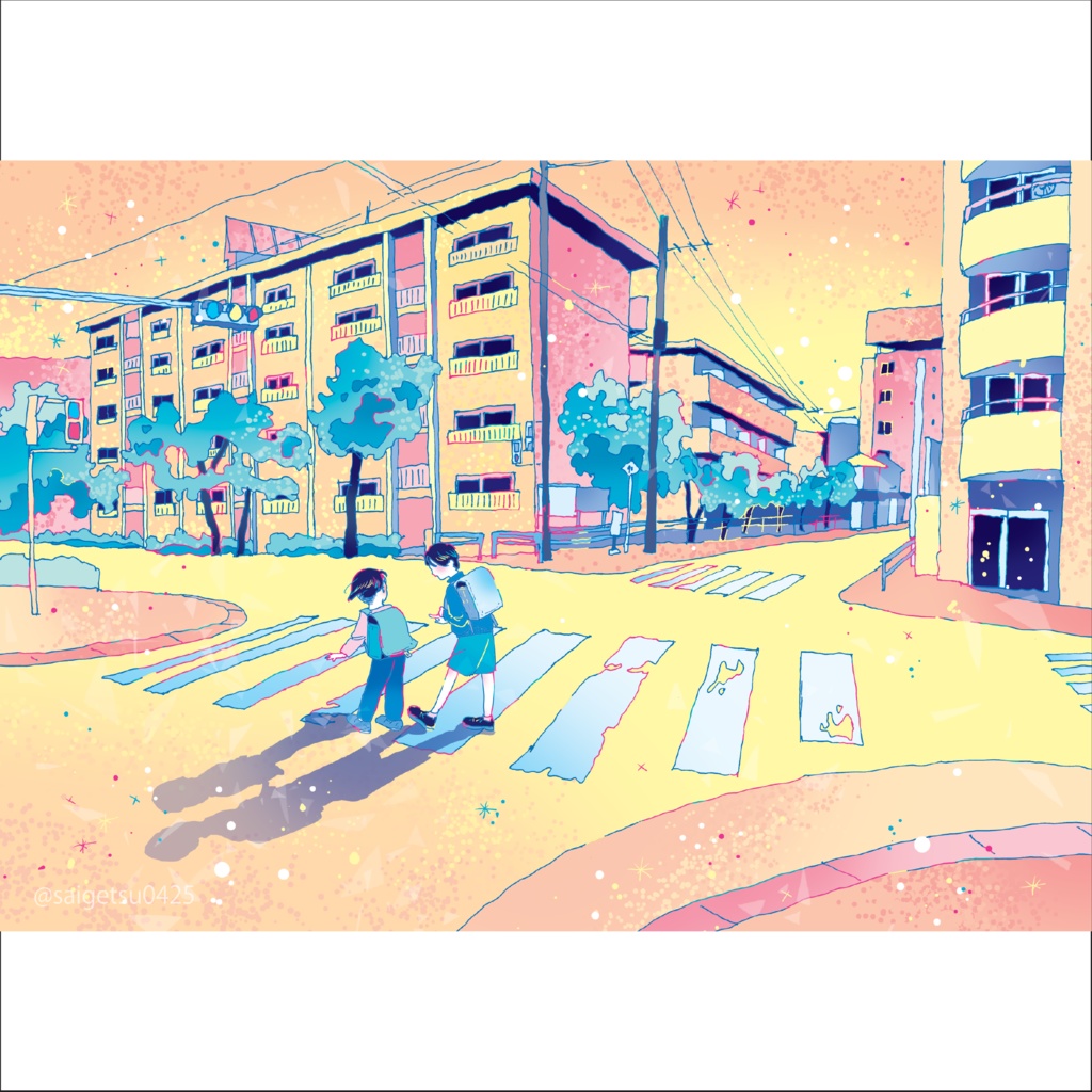 postcard「Golden Age」梅田の風景/ Umeda, OSAKA
