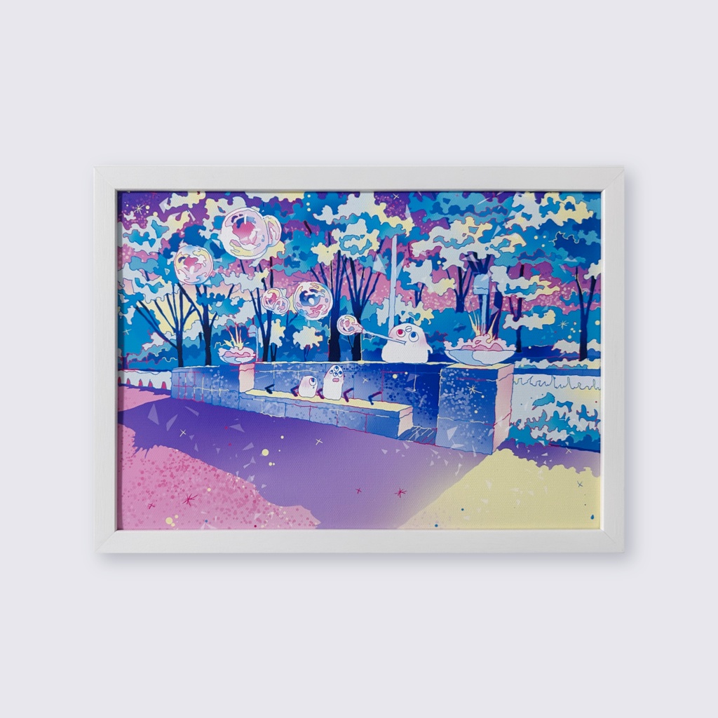 出力作品「みてて！」梅田の風景/ Canvas print [Umeda, OSAKA]