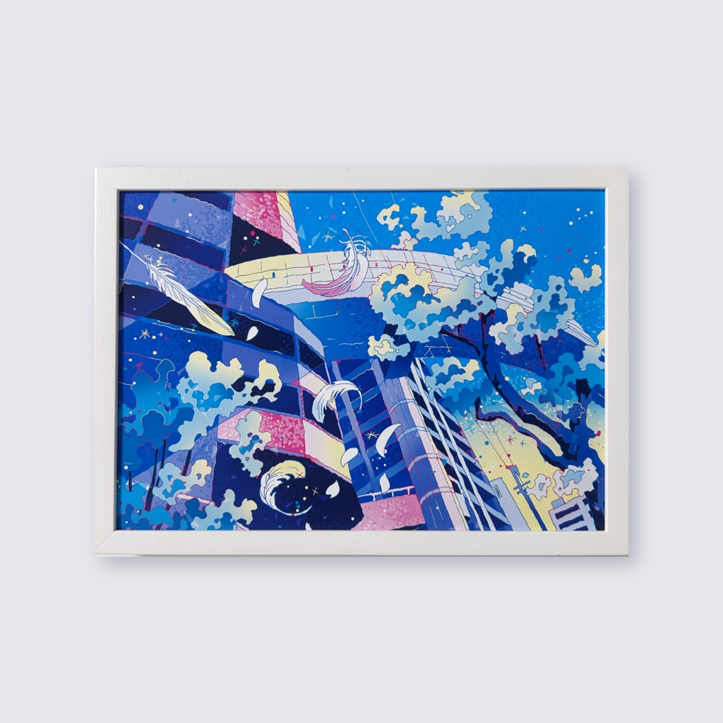出力作品「旅立ちのあと」梅田の風景/ Canvas print [Umeda, OSAKA]