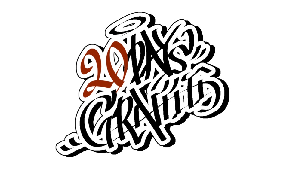 20Days Graffiti ステッカー【クラフ特区】