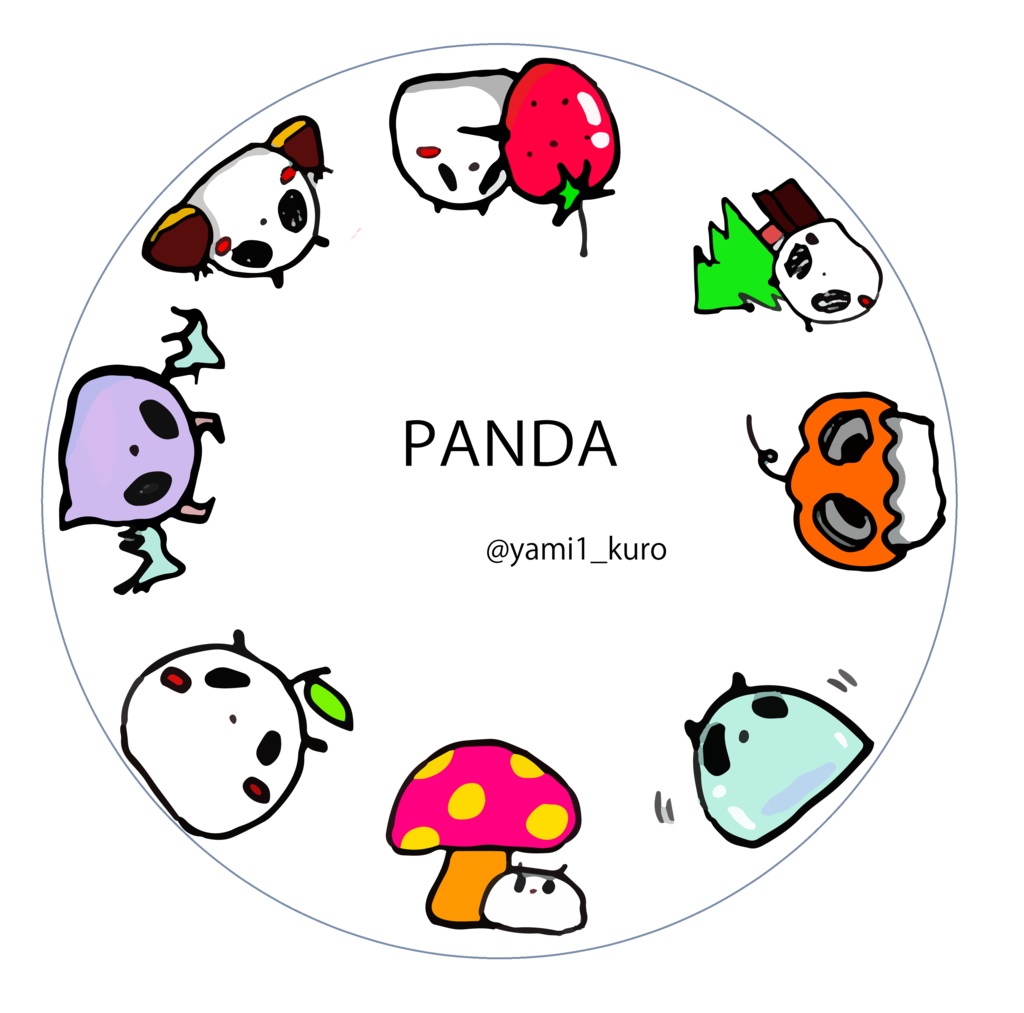 マスキングテープ (パンダ)