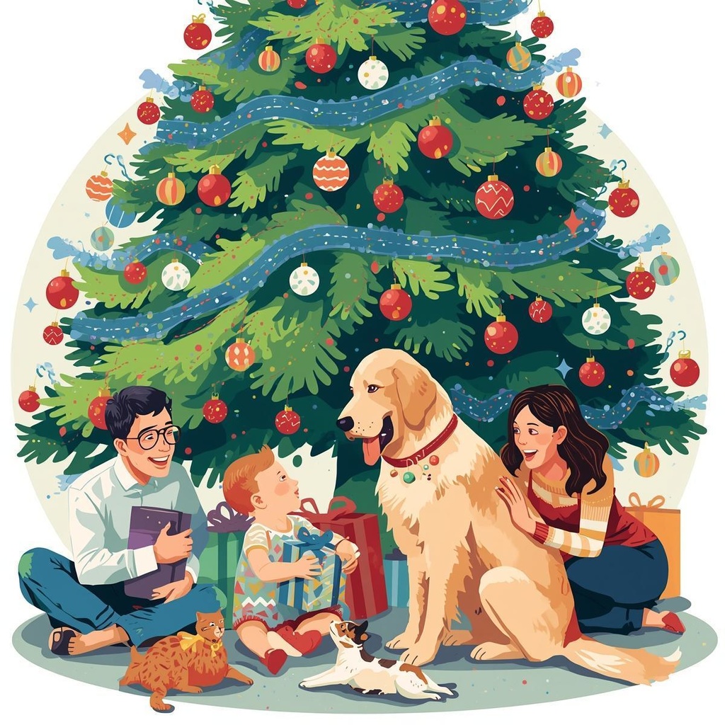 クリスマス 犬クリップアート|背景透過PNG 15点