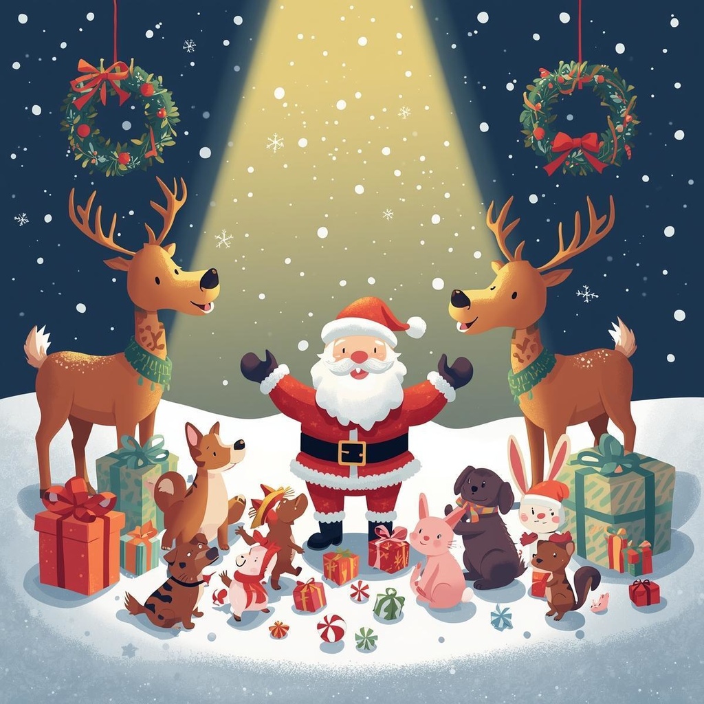 クリスマス 犬クリップアート|背景透過PNG 15点