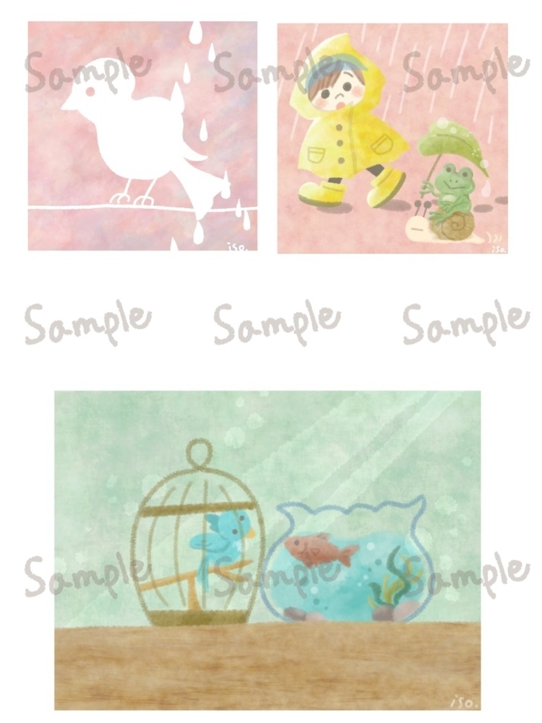 【DL販売】ポストカード3枚セット（animal）