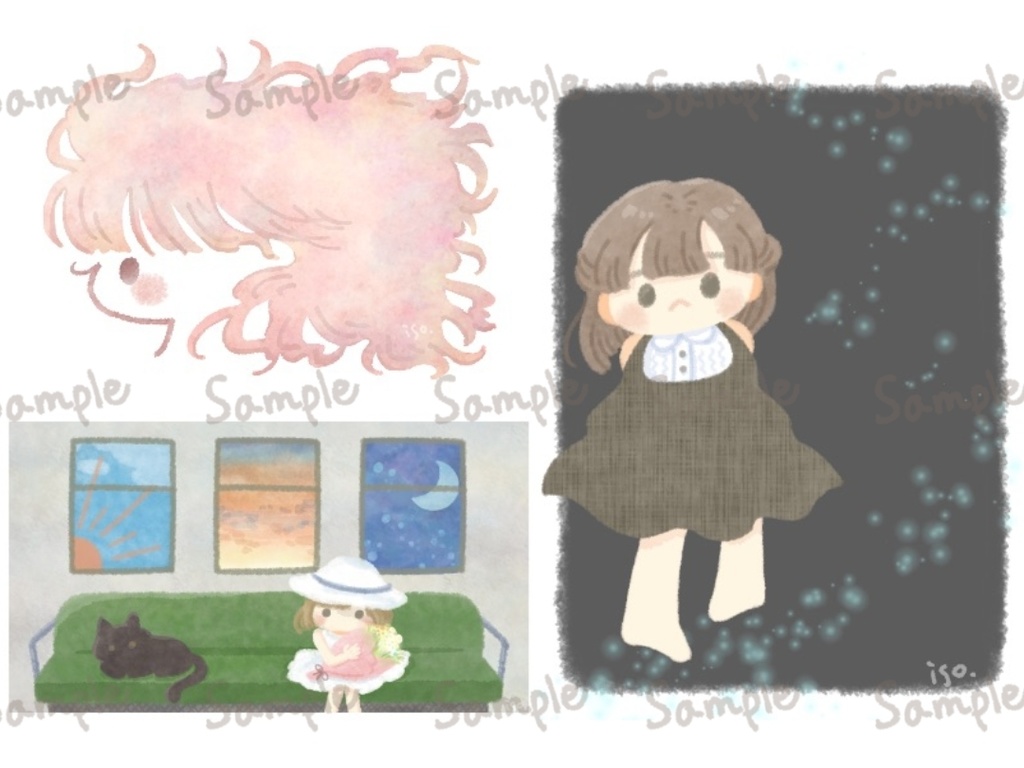 【DL販売】ポストカード3枚セット（girl）