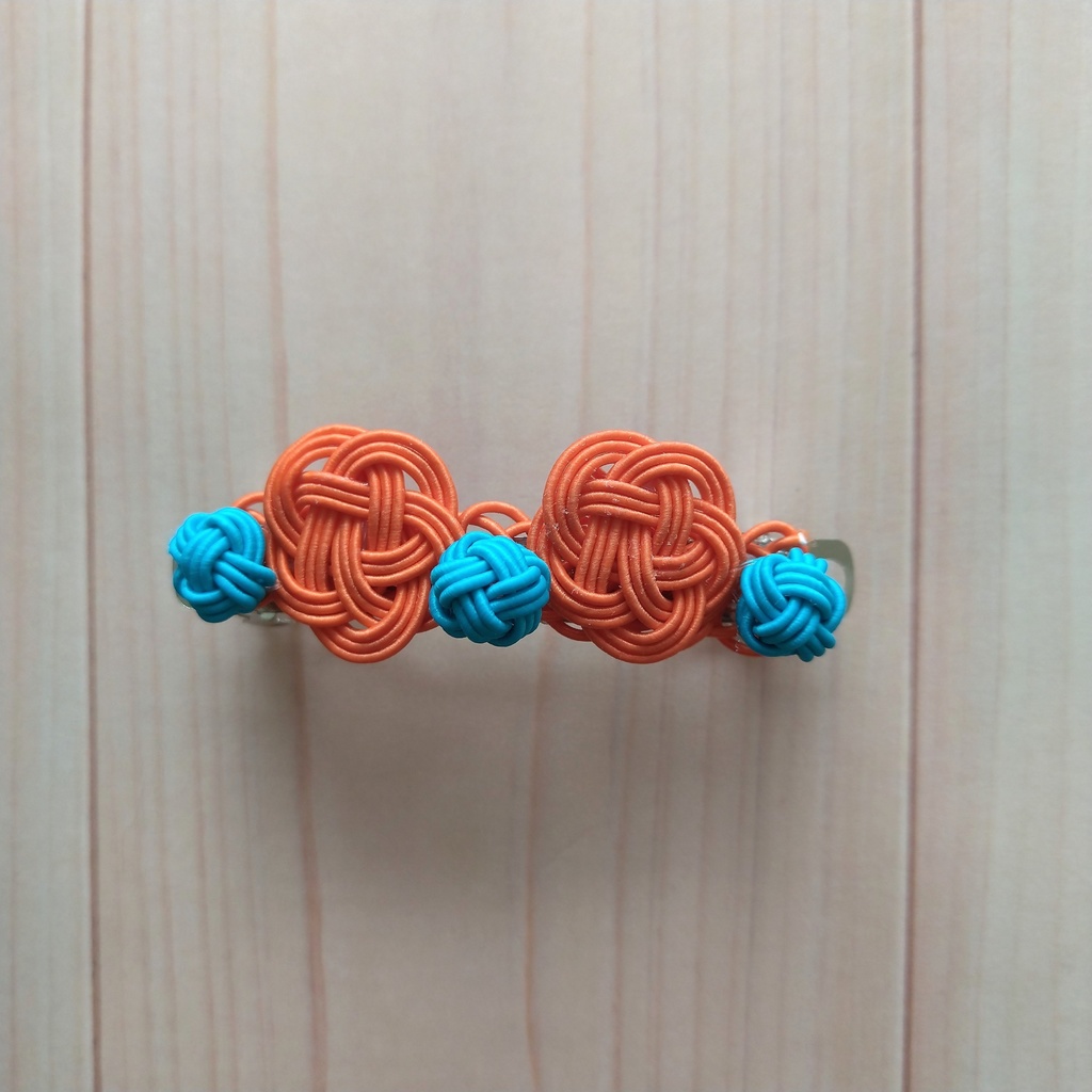 ☆SALE100円引き☆【NARUTO】梅結びと玉結び*水引バレッタvol.4