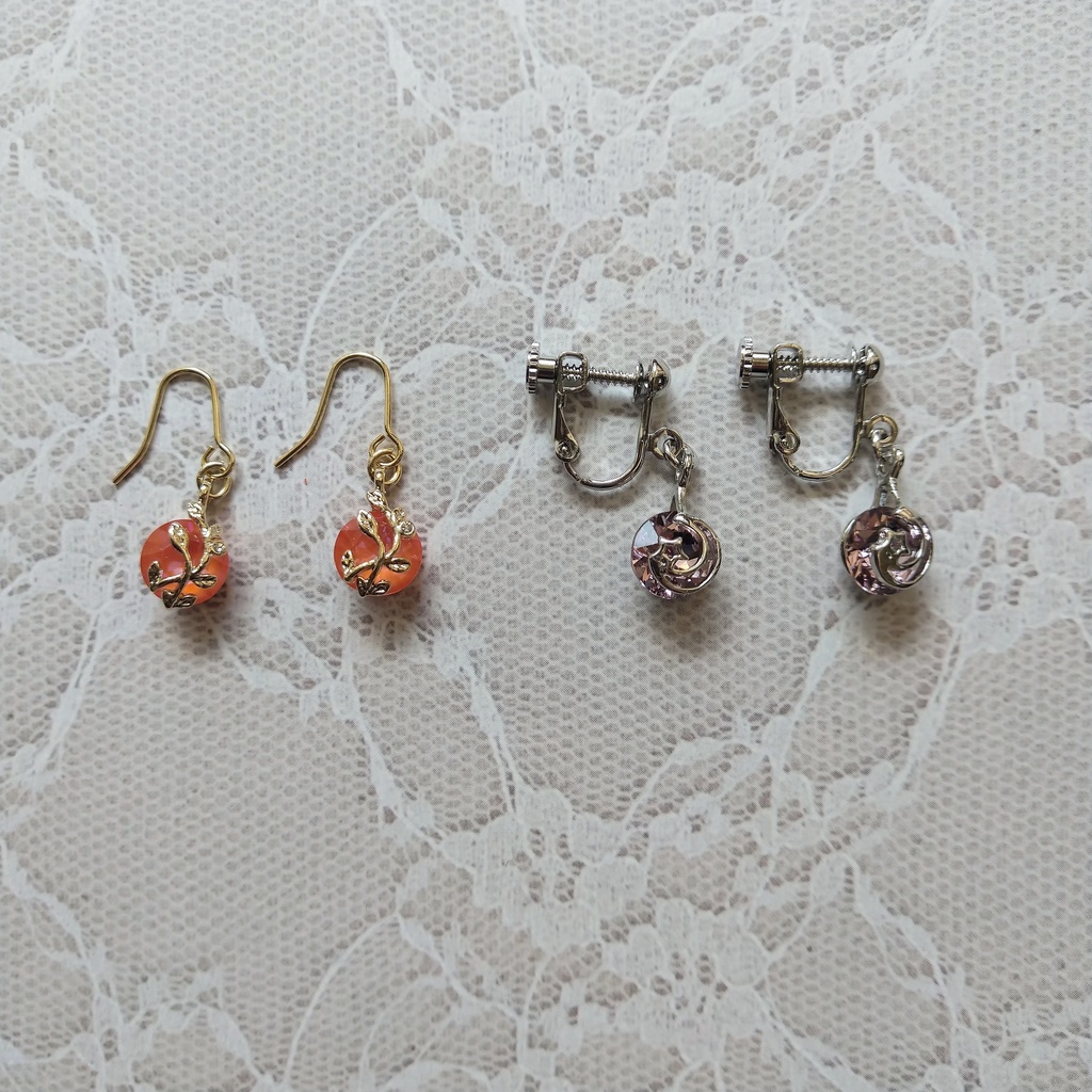 【NARUTO】スワロフスキーのイヤリング/ピアス▷ナルヒナ