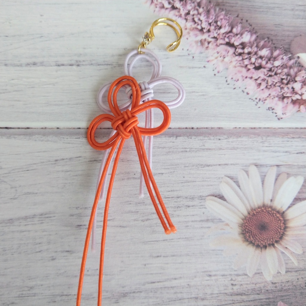 【ナルヒナ】水引◇叶結びのイヤーカフ