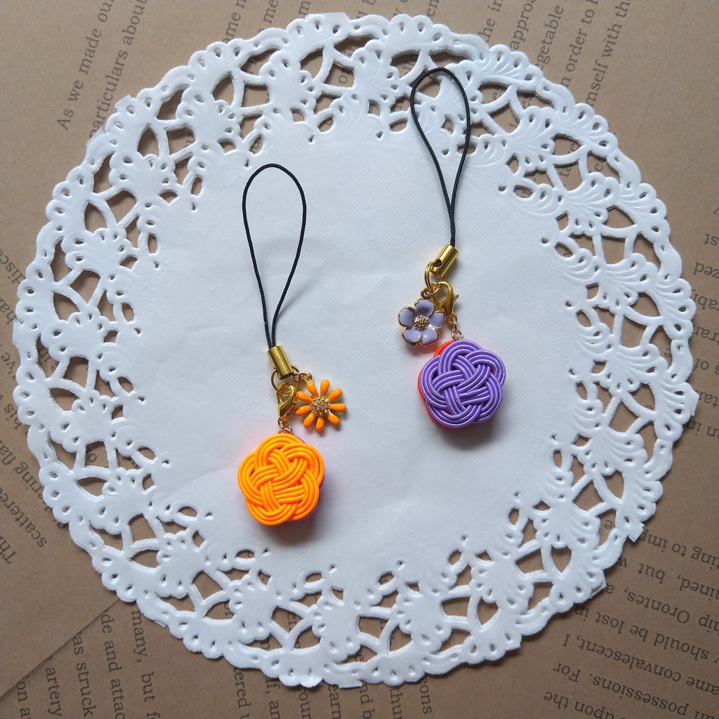 水引マカロンストラップ