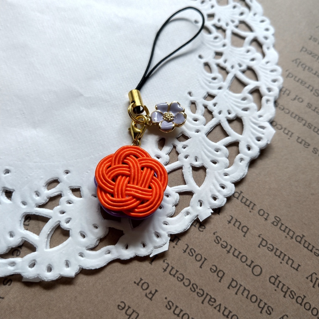 水引マカロンストラップ