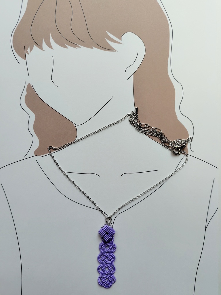 水引のネクタイ風ネックレス