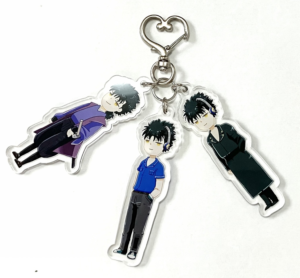 万斉さん三変化アクリルキーホルダー