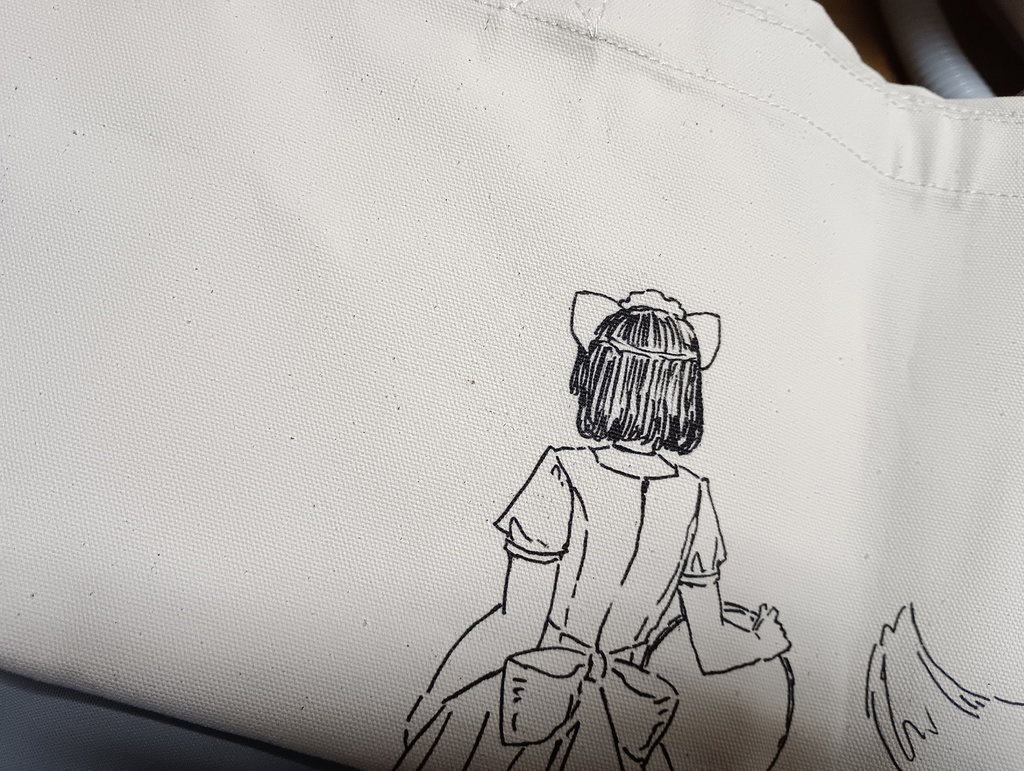 キャンバストートバッグ(マチ付き、Lサイズ)※送料込