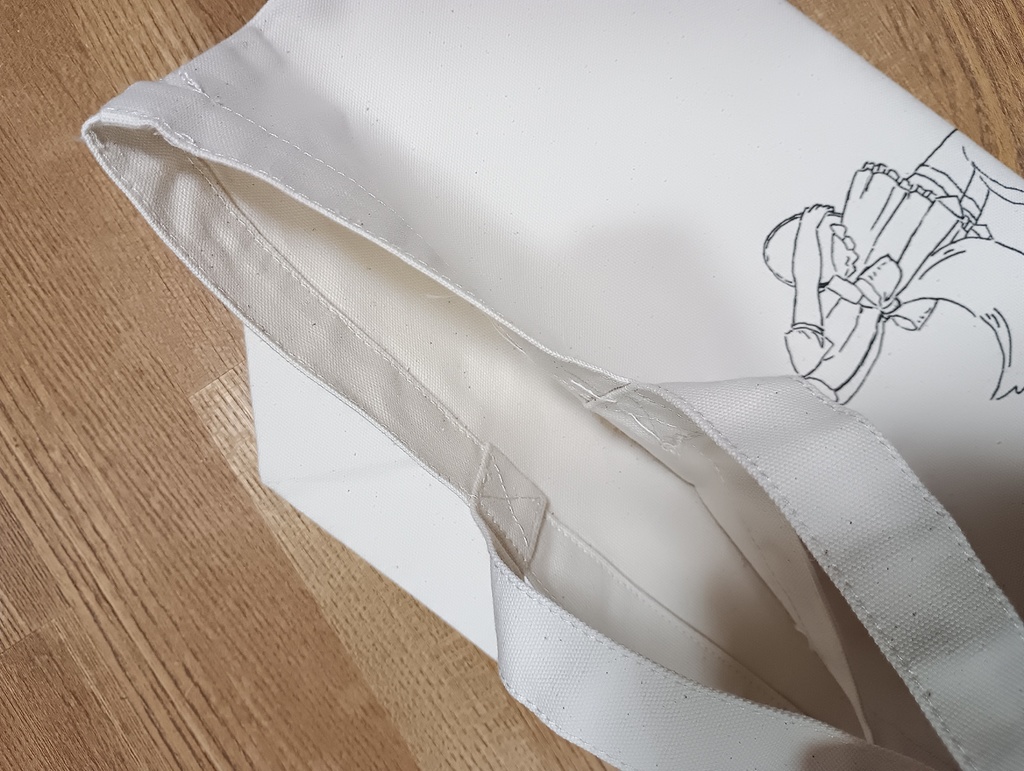 キャンバストートバッグ(マチ付き、Lサイズ)※送料込