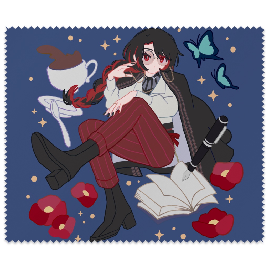 【1周年イラスト】メガネ拭き【通年販売】