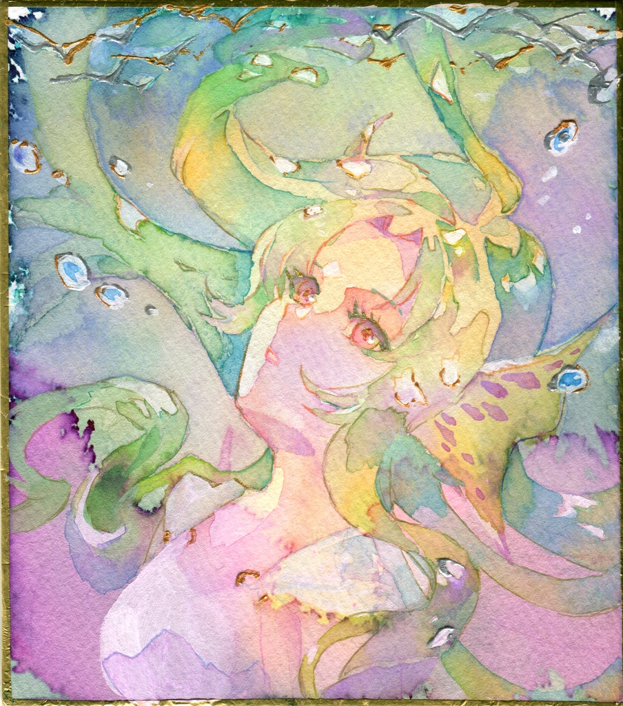 原画ミニ色紙