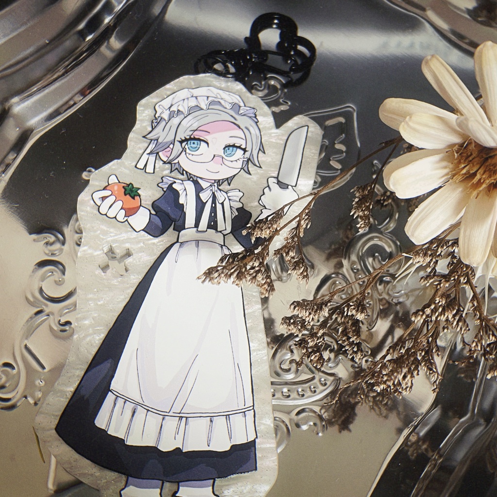 めいどアクキー：蒼月