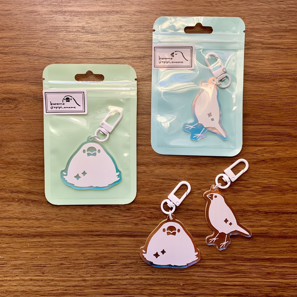 文鳥のオーロラアクキー