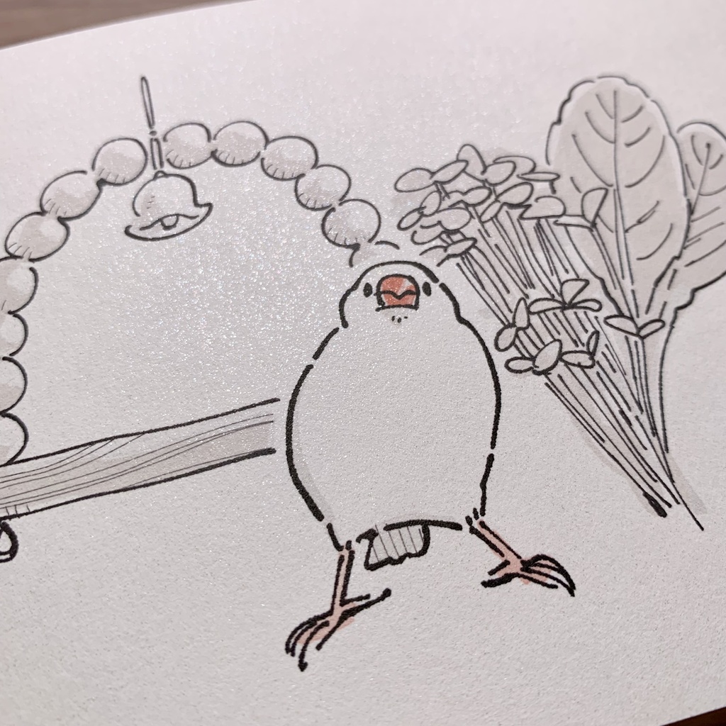 文鳥ポストカード