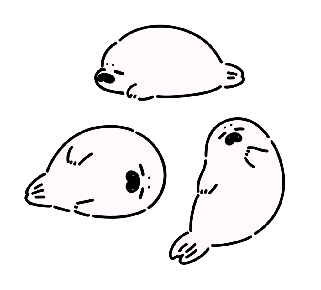 なんかねむいアザラシのシール