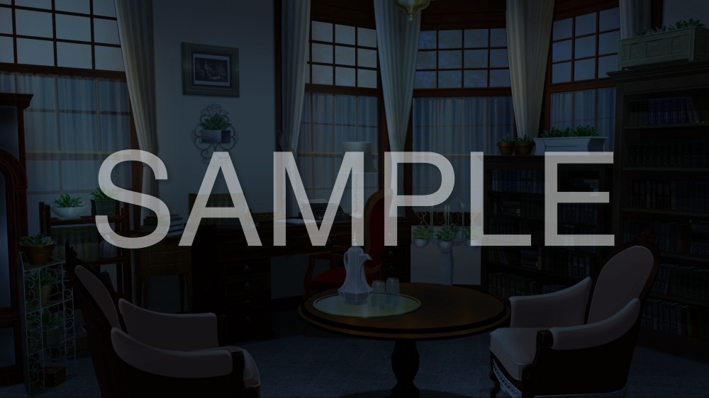 背景素材-屋敷お部屋 夜 (お屋敷編part04-130oyashiki002n2)