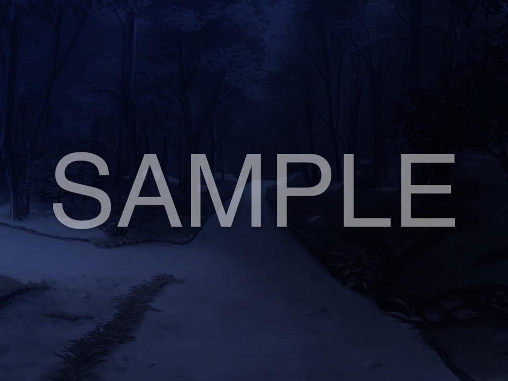 背景素材-自然森林 夜 (自然編part01+α-green003n)