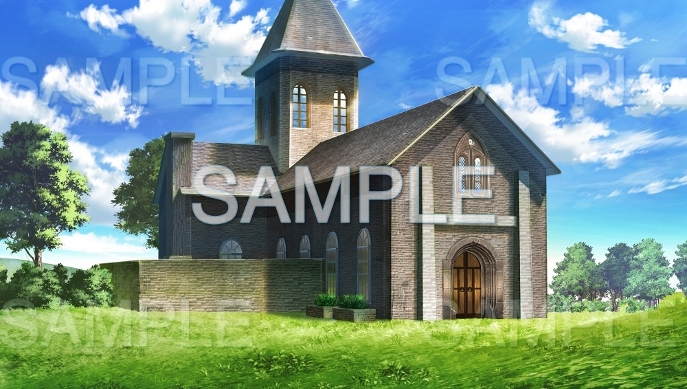 背景素材-教会 昼 (ファンタジー編part04-017_church)