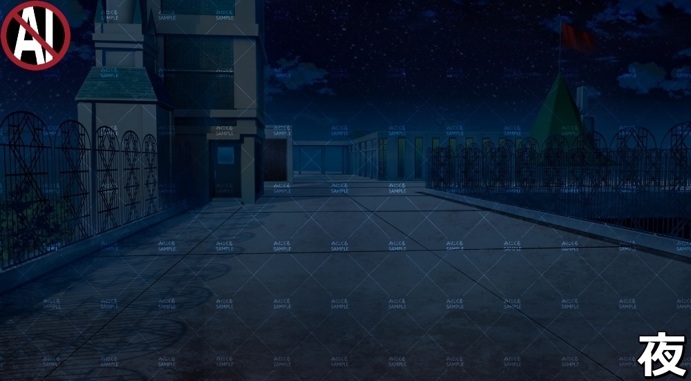 【背景素材】貴族学校の屋上 (学園編part06-ACschool003)