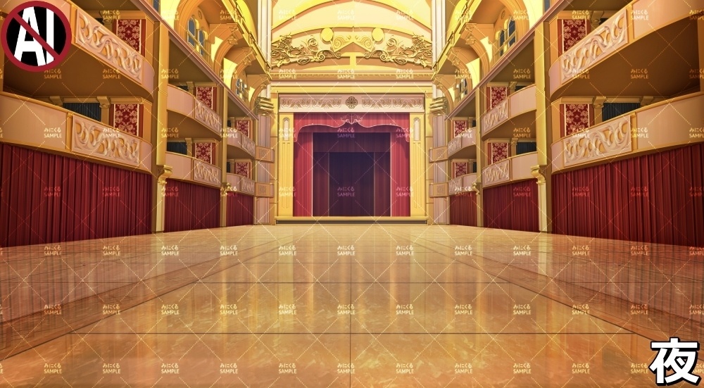 【背景素材】貴族学校のホール (学園編part06-ACschool004)