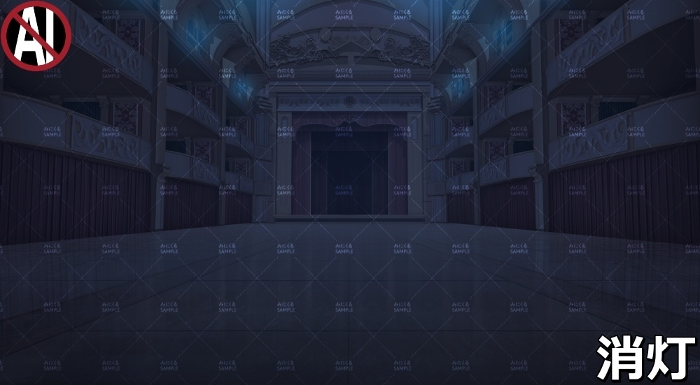 【背景素材】貴族学校のホール (学園編part06-ACschool004)